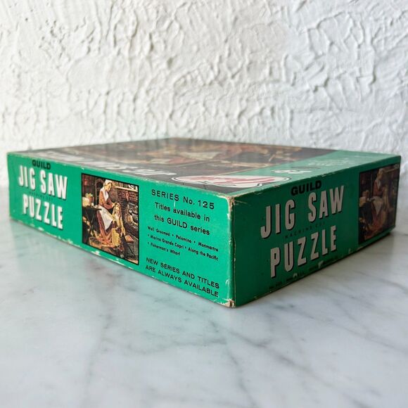 Vintage Guild Jigsaw Puzzle–Whitman No 125 Colonial Family Scene 304 Pc-Complete - Picture 7 of 8